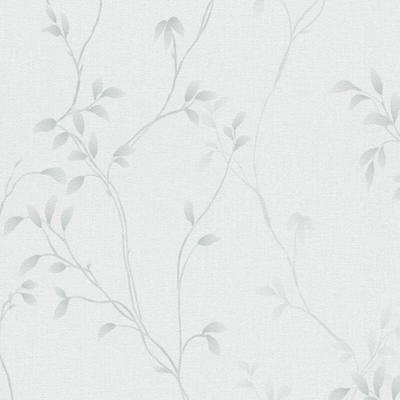 Vliestapete Weiß Blätter Tapete Gemustert gerader Ansatz Pure Elegance - Weiß Image