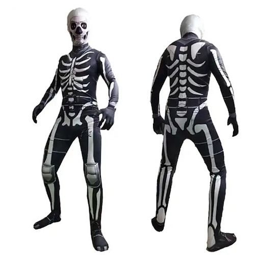 Karnevalskostüm 2026 Totenkopf Karneval Cosplay Kostüm Einteiler Cosplay Kinder Erwachsene Herren Damen Jungen Maskerade Halloween Maskerade Einfaches Karnevalskostüm Verkleiden Image