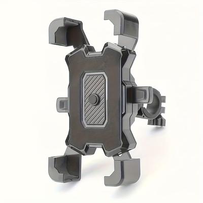 TEMU 1pc Universal Bike Phone Mount, Abs Material, 360° Rotatable, Adjustable Motorcycle/electric Bicycle Handlebar Holder, Shockproof, Compatible With 4.8-6.8 Inch Mobile Phones, Case Friendly Image