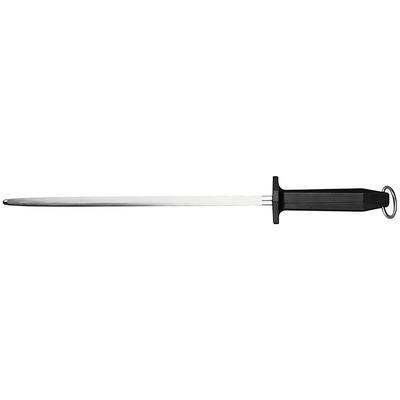 Mercer Culinary M14512 12" Sharpening Steel w/ Polypropylene Handle, High Carbon German Steel, Black