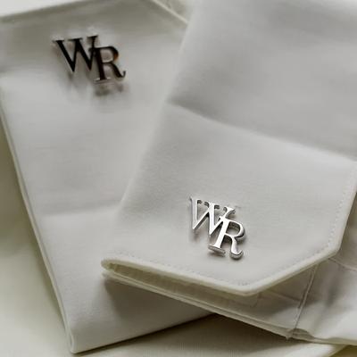 TEMU Personalized Stainless Steel Cufflinks For Men - Custom Name Letter Buttons For Shirts, & Best For Man Wedding Gifts