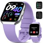 Smart Watch for Men Women Answer/Make Calls, 1.96" Touch Screen Fitness Watch with Heart Rate Monitor, Step Counter Fitness Tracker, 110+ Sports Activity Trackers, IP68 Waterproof Smartwatches, Purple