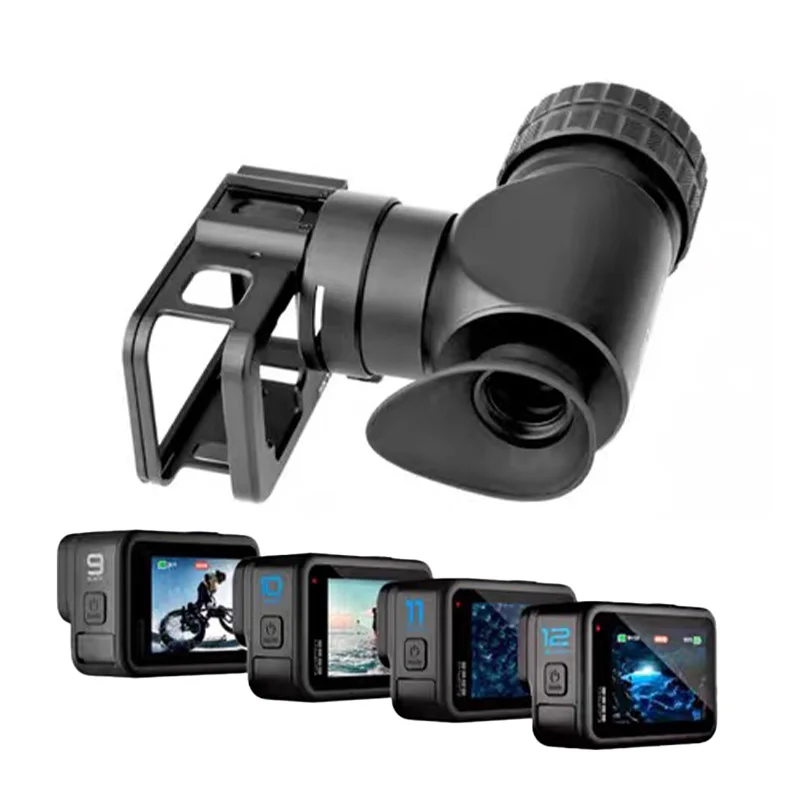 GoPro Hero 13/12/11/10/9 Kamera-Adapter-Halterung, Zielfernrohrseite, schwarzes Aluminium, Aufnahme beim Zielen von Lunetas Caça für Outdoor-Szenen Image