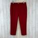 J. Crew Pants & Jumpsuits | J. Crew Red City Fit Skimmer Wool Blend Cropped Ankle Dress Pants Size 4 | Color: Red | Size: 4