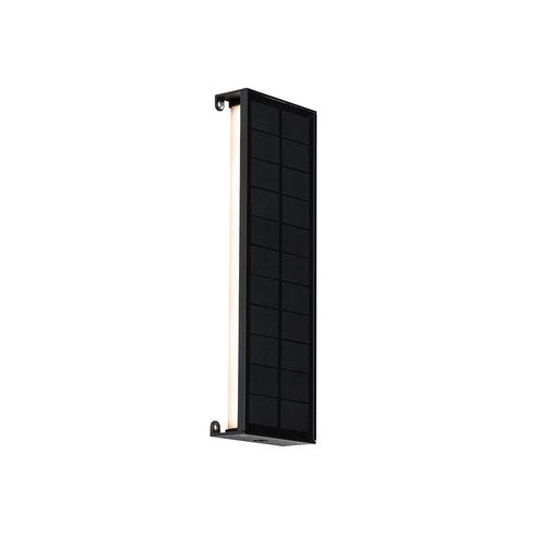 Außenwandleuchte schwarz 30 cm inkl. LED 4-stufig dimmbar mit Solar - Serena