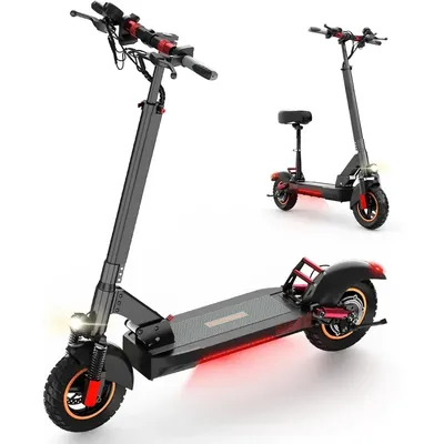 Electric Scooter for Adults, Electric Scooter with Seat, 10" Pneumatic Tires, 28 Mph Max Speed & 31