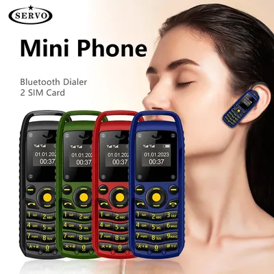 SERVO B25 Button Mini Mobile Phone 2 SIM Standby Bluetooth Dialing Surround Wear Blacklist Smallest