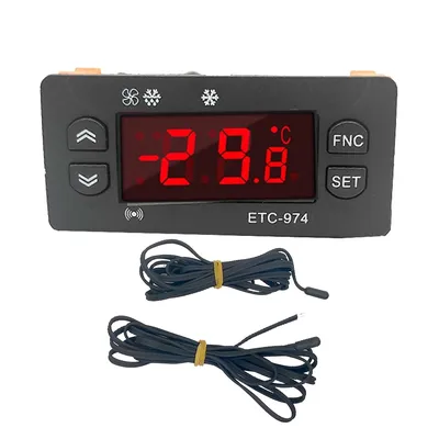 ETC-974 Temperature Controller Refrigerator Defrosting Heating Control Thermoregulator with Dual NTC
