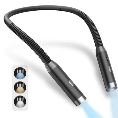 Neck Reading Light Book Lights Reading in Bed Bendable Long Lasting Portable USB Rechargeable