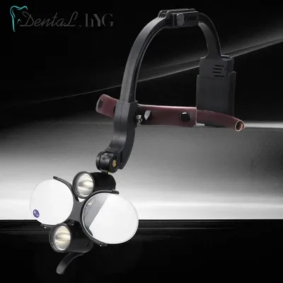 5W Dental LED Head Light Lamp Loupes 2.5X 3.5X Medical Aesthetics Surgical Headlight Magnification