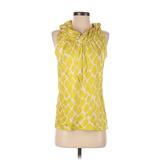 Banana Republic Sleeveless Silk Top Yellow Cowl Neck Tops - Women's Size Small