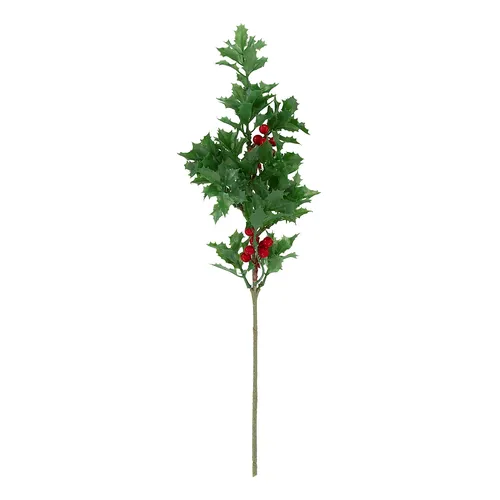 Branche de houx avec baies, 50 cm