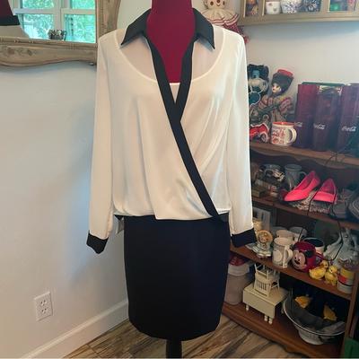 Anthropologie Dresses | Anthropologie Calvin Klein Dress Nwt! Black & White Beauty Size 8 | Color: Black/White | Size: 8