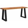 Banc avec bord vivant 110 cm bois d'acacia massif Vidaxl n/a