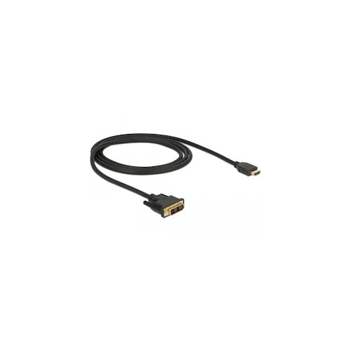 Delock 85582, 1 m, HDMI Typ A (Standard), DVI-D, Männlich, Männlich, Gerade