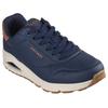 Sneaker SKECHERS "UNO-SUITED ON AIR", Herren, Gr. 46, blau (navy), Lederimitat, Veloursleder, sportlich, Schuhe, Freizeitschuh, Halbschuh, Schnürschuh mit modischer Keilsohle