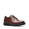 Schnürschuh CLARKS "Batcombe Tie", Herren, Gr. 43, braun (schwarz tan), Leder, casual, Schuhe, Schnürschuh, Halbschuh mit Profilsohle
