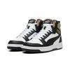 Sneaker PUMA "REBOUND V6", Gr. 45, weiß (puma weiß, puma schwarz, oak branch), unifarben, sportlich, Schuhe