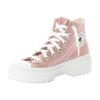 Sneaker CONVERSE "CHUCK TAYLOR ALL STAR LUGGED GLITTER", Gr. 34, rosa (blush hush, weiß, blush hush), Textil, sportlich, Schuhe