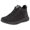Sneaker RIEKER EVOLUTION, Herren, Gr. 45, schwarz, Leder, Lederimitat, Textil, sportlich, Schuhe, Freizeitschuh, Outdoorschuh, Schnürboots mit TEX-Membran