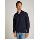 Sweatshirt TOMMY HILFIGER "ESSENTIAL FLEECE 1/4 ZIP", Herren, Gr. M, blau (desert sky), Sweatware, Obermaterial: 60% Baumwolle, 40% Polyester, casual, Langarm, Sweatshirts, mit Stehkragen