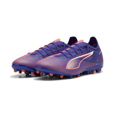 Fußballschuh PUMA "ULTRA 5 MATCH MG" Gr. 45, blau (lapis lazuli-puma white-sunset glow) Schuhe