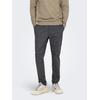 Chinoshorts ONLY & SONS "ONSMARK SLIM CHECK 020933 PANT", Herren, Gr. 32, Länge 32, braun (demitasse), Web, Obermaterial: 64% Viskose, 31% Polyester, 5% Elasthan, kariert, Basic, slim fit normal, Hosen