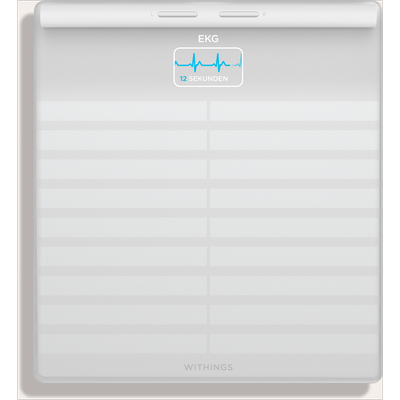 Personenwaage WITHINGS "Body Scan" Personenwaagen weiß mit integriertem 6-Kanal-Elektrokardiogramm (EKG)