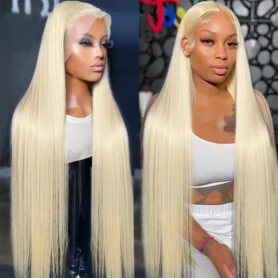 HD Transparent Blonde Straight 13x4 13x6 Lace Front Human Hair Wigs Brazilian Lace Frontal For Women