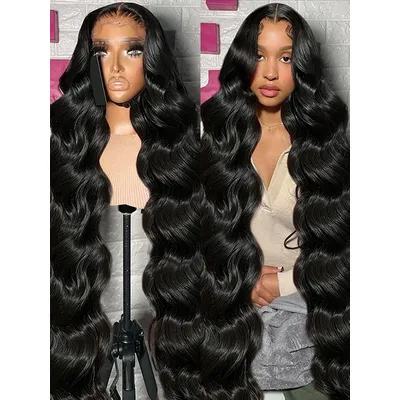 Melodie 250% HD 13x6 Lace Front Human Hair Wigs 40 Inches Transparent Body Wave 5x5 Glueless Ready