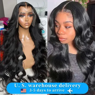 Body Wave Lace Front Human Hair Wigs 250 Density Brazilian Hair 13x4 Lace Frontal Wig For Black