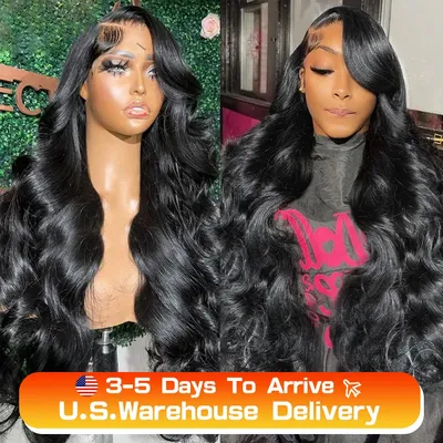 Body Wave Lace Front Human Hair Wigs 250 Density Brazilian Hair 13x4 Lace Frontal Wig For Black