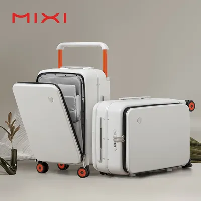 Mixi 2023 New Design Wide Handle Suitcase Men Carry-On Luggage Women Travel Trolley Case 20 Inch