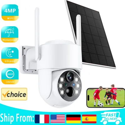 BESDER WiFi PTZ Camera Outdoor Wireless Solar IPCamera 4MP HD Built-in Battery Video Surveillance