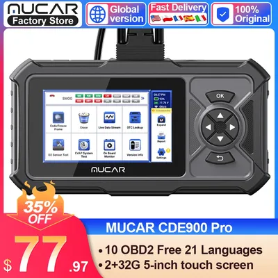 MUCAR CDE900 PRO OBD2 Scanner Diagnostic Scan Tool Full OBDII Car Code Reader Car Scanner Automotive