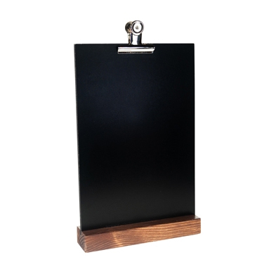 DECOR SERVICE Tisch-Kreidetafel mit Clip, dunkelbraun, A4, 1 Stk. Image