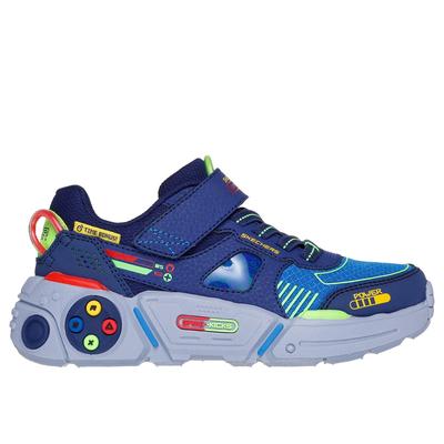 Skechers Boy's Game Kicks: Gametronix 2.0 Sneaker | Size 1.0 | Navy Blue | Synthetic/Textile | Machine Washable