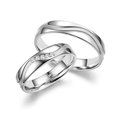 Partnerring MARRYA "Silber Ringe Trauringe Eheringe Partnerringe" Gr. 64, silber (damen ring, silber), Fingerringe, Dame