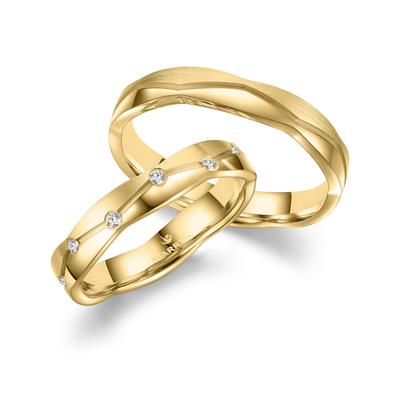 Partnerring MARRYA "Titan Ringe Trauringe Eheringe Partnerringe" Gr. 58, gold (damen ring, gold), Fingerringe, Damen, 58