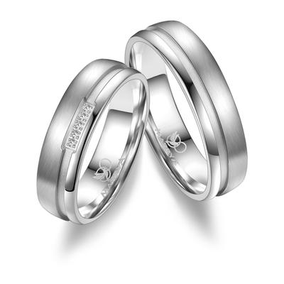 Partnerring MARRYA "Silber Ringe Trauringe Eheringe Partnerringe" Gr. 60, silber (damen ring, silber), Fingerringe, Dame