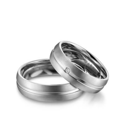 Partnerring MARRYA "Titan Ringe Trauringe Eheringe Partnerringe" Gr. 54, silber (herren ring, silber), Fingerringe, Dame