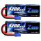 TEMU Zeee 2s Lipo Battery 7.4v 5200mah 80c Hard Case Battery With Ec5 Plug Compatible With 1/8 1/10 Rc Vehicles Car Slash Rc Buggy Truggy Rc Airplane Drone (2 Pack)