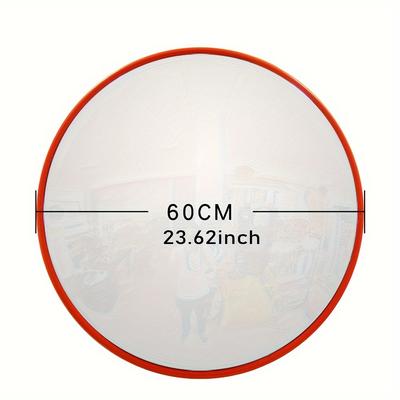 TEMU 1-pack Convex Mirrors For Indoor Convex Mirror For Shop, Traffic, Road, Wall Mounted Unbreakable, Diameter-round 30cm/11.81inch, 45cm/17.71inch, 60cm/23.62inch Image