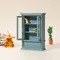 1:12 accessori per casa delle bambole casa delle bambole in miniatura moderno soggiorno armadietto doppia porta armadio in vetro mobili simulazione