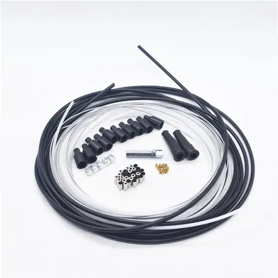 5 Metres DIY Throttle Cable Kit Nipples Ferrules Barrel Nipples Carb Neoprene Boots Mid-Adjuster