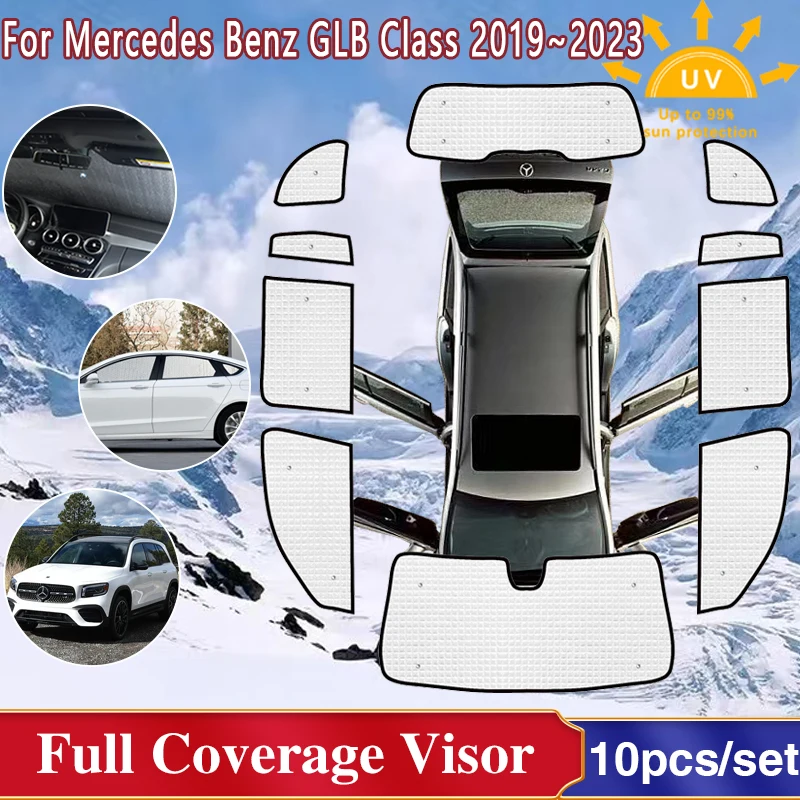 Per Mercedes Benz classe GLB X247 2019 ~ 2023 GlB 180 200 AMG 250 35 4MATIC parabrezza per auto parasole per finestra UV accessori per visiera