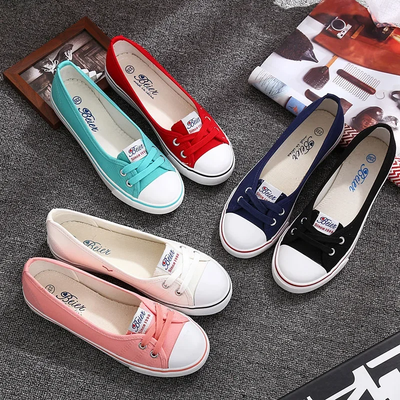 Scarpe da donna Moda Scarpe da ginnastica sportive comode Scarpe basse da donna Tendenza Scarpe casual traspiranti in tela Scarpe da ginnastica basse da donnaisd34
