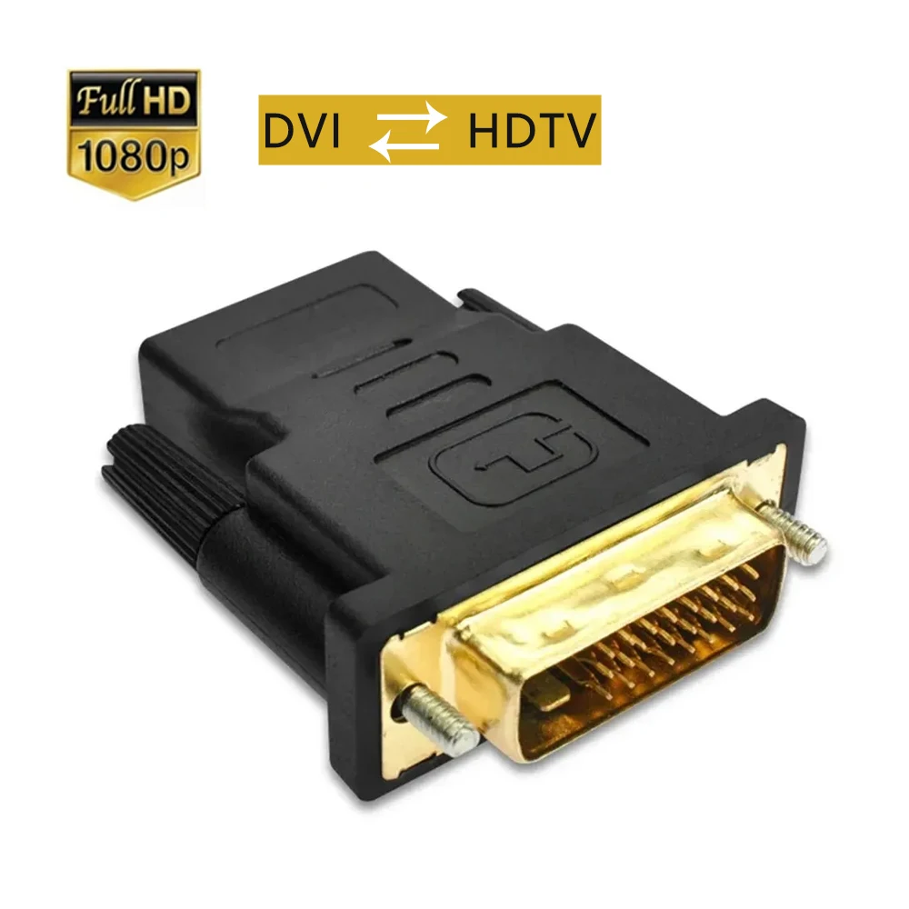 Adattatore cavo compatibile DVI 24 + 1 a HDTV 1080P Convertitore connettore bidirezionale DVI maschio a femmina HDTV per PC portatile TV Box