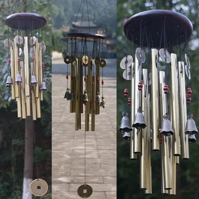 Outdoor Living Wind Chimes Yard Garden Tubes Bells Copper Antique Windchime Wall Hanging Home Decor Decoration Wind Chimes