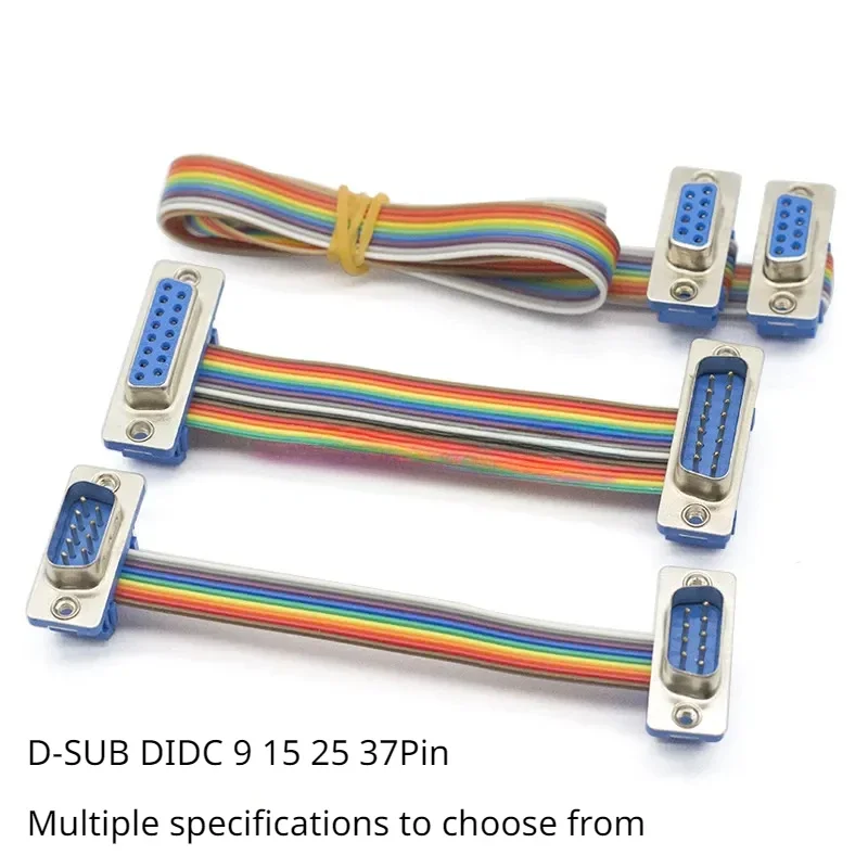 1 pz D-SUB DIDC 9 15 25 37pin DB9 DB15 DB25 DB37 maschio femmina cavo D-SUD porta seriale connettore adattatore RS232 COM cavo di prolunga